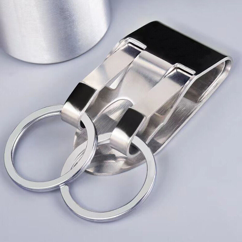 US 1-2 Pack Titanium Carabiner Key Chain Ring Belt Quick Release Detachable Clip