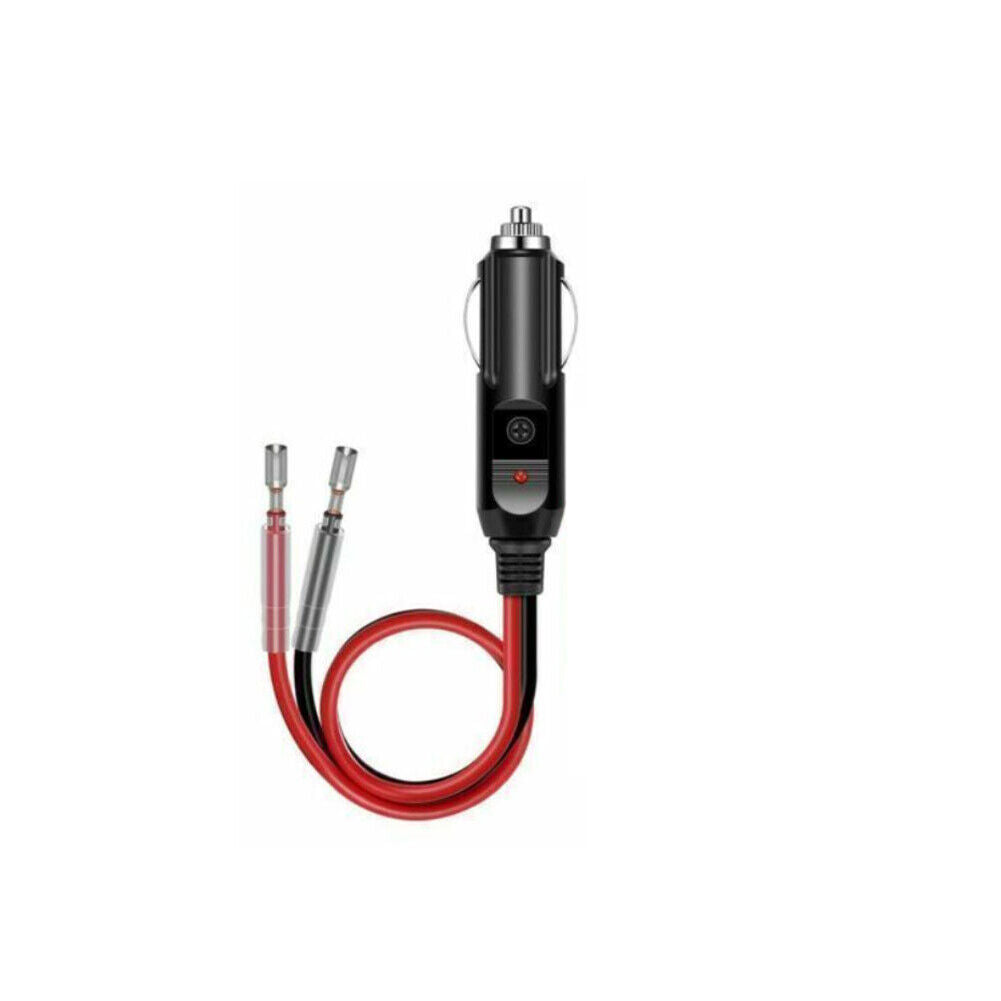 US 1-2 Pc 12V Extension Cord Fused Lighter Male Plug Leads LED Light Replacement