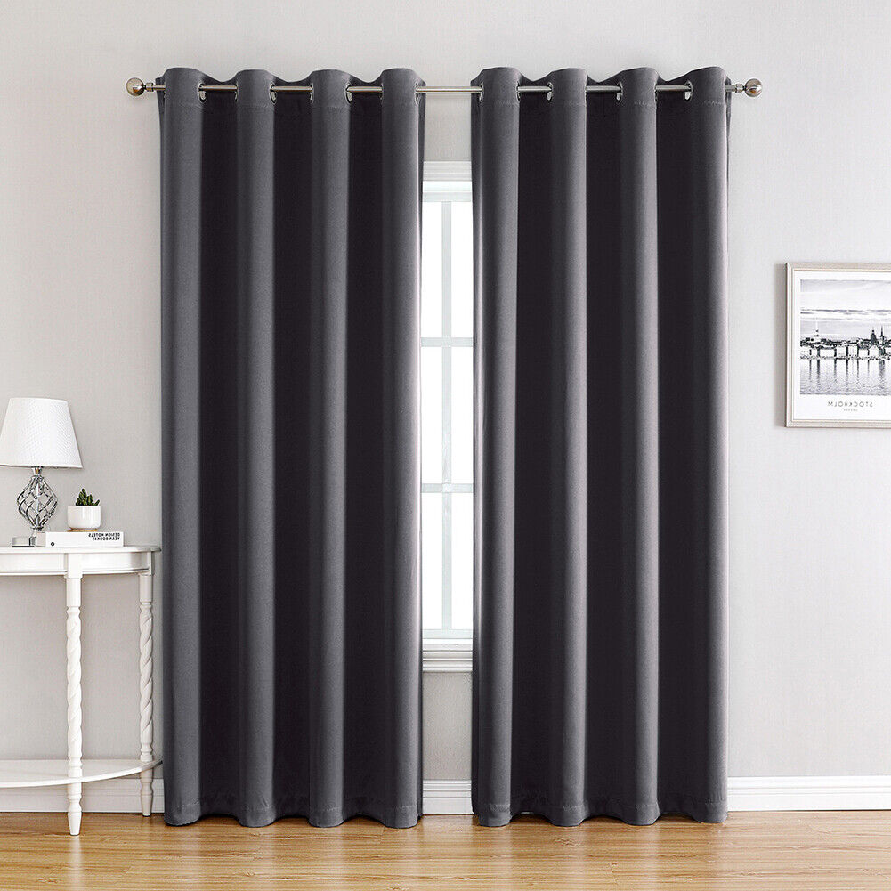US Darkening Curtains Set 1 Panel Thermal Blackout Room Bedsure Bedding 52 x 84"