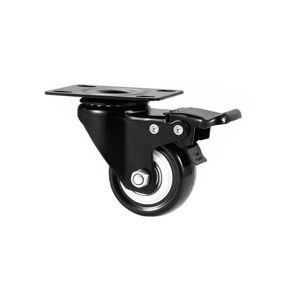 US 4-8Pc Heavy Duty Swivel Casters with Lock Brakes 2" Polyurethane Wheels