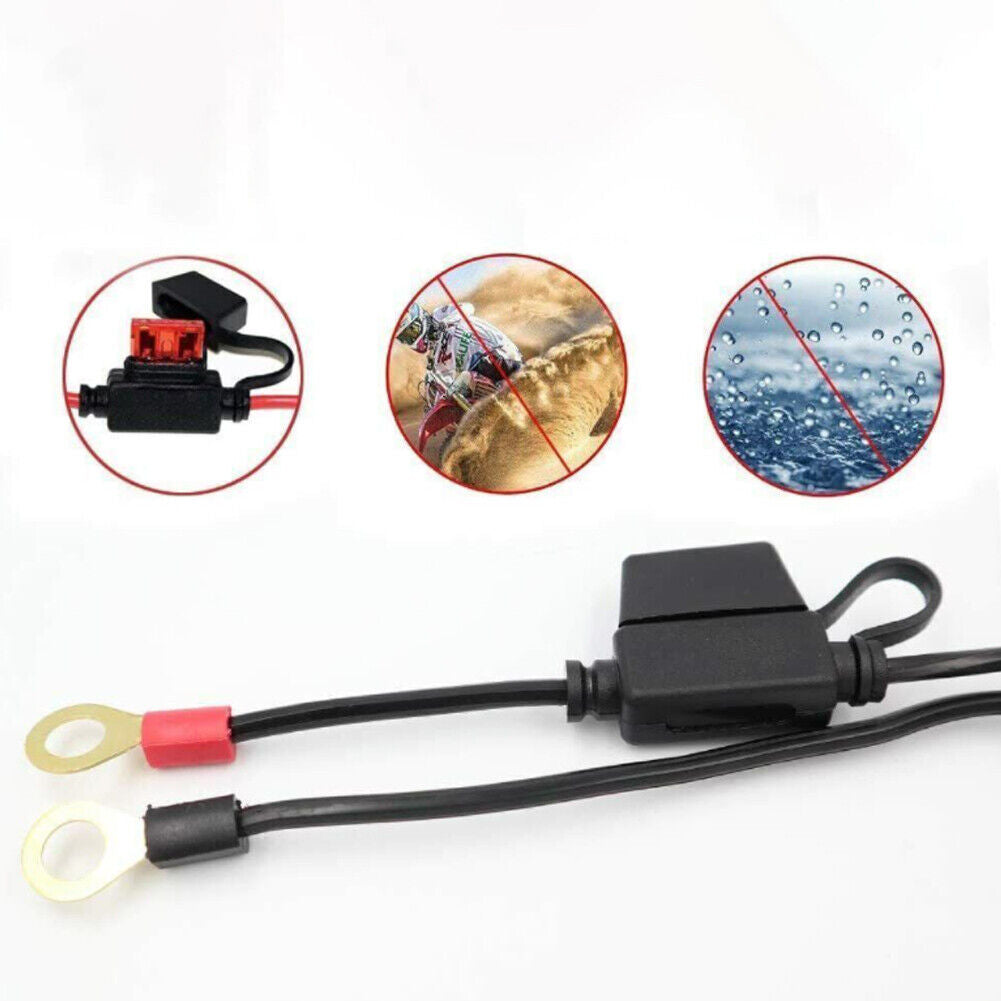 US 1-2 Pc  Ring Terminal Harness Accessory Cable Terminal Adapter