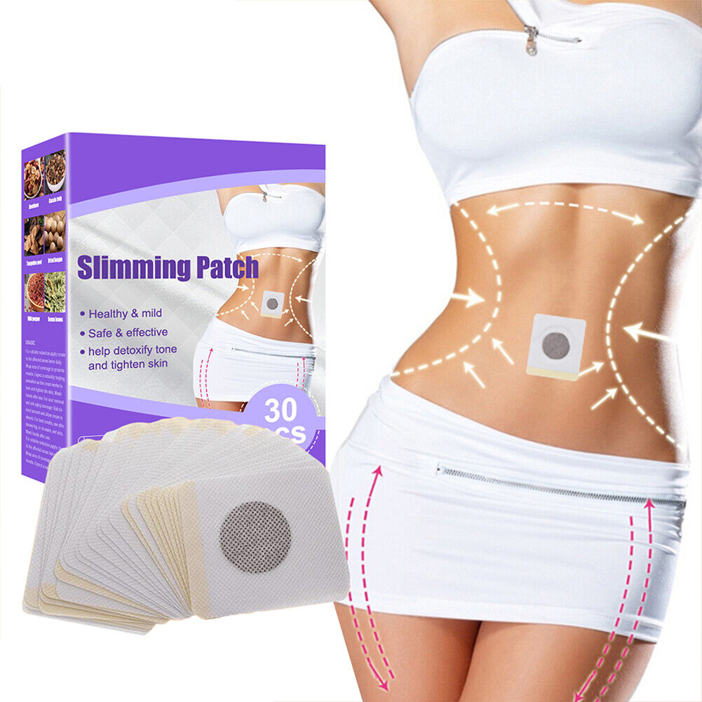 US 30-60 Pcs Slim Patch Weight Loss Slimming Diets Pads Detox Burn Fat Adhesive