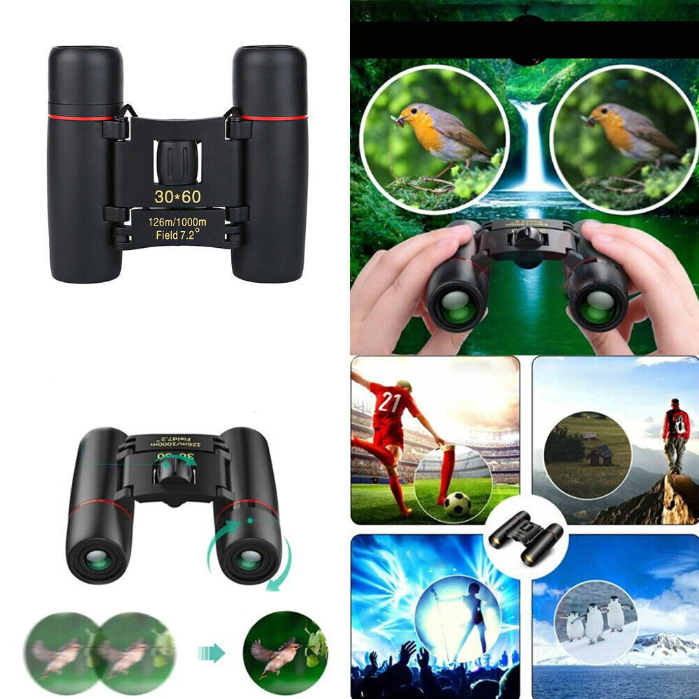 US 1-2 Pc 30x60 Zoom Portable Binoculars Waterproof Hunting Day Night Vision