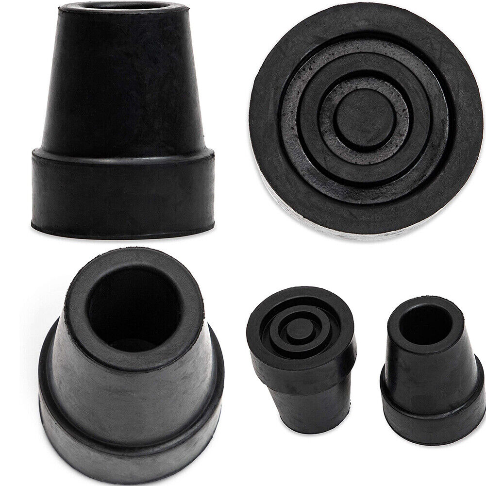 US 6-12 Pack 3/4" Black Rubber Replacement Tip Cap for Hiking Stick, Cane, Poles