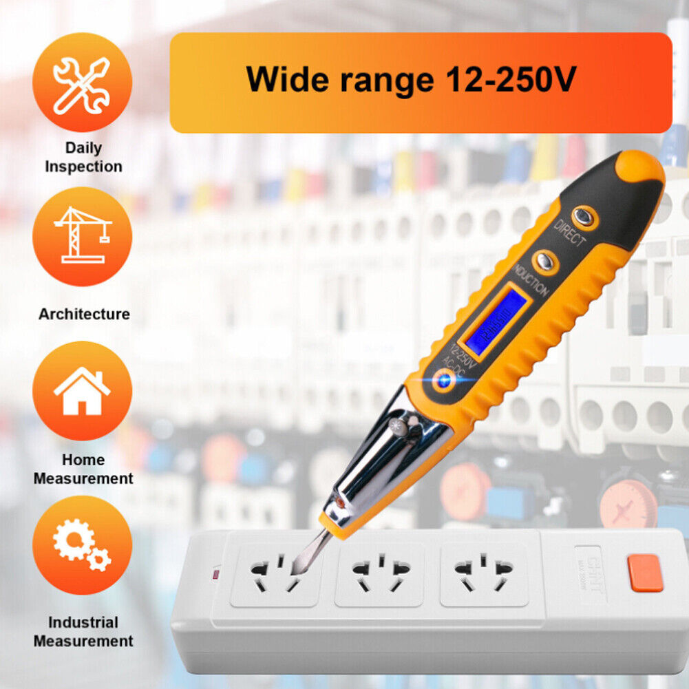 US 2-4 Pcs Electric Voltage Detector Pen Non-Contact Test Pen AC Sensor 12-1000V