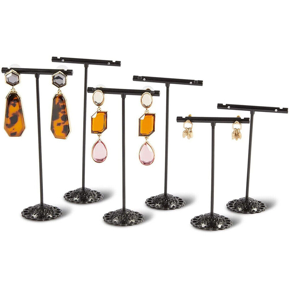 US 6-12 Pcs T Bar Stand Retail Earring Display Holder Jewelry Necklace Organizer