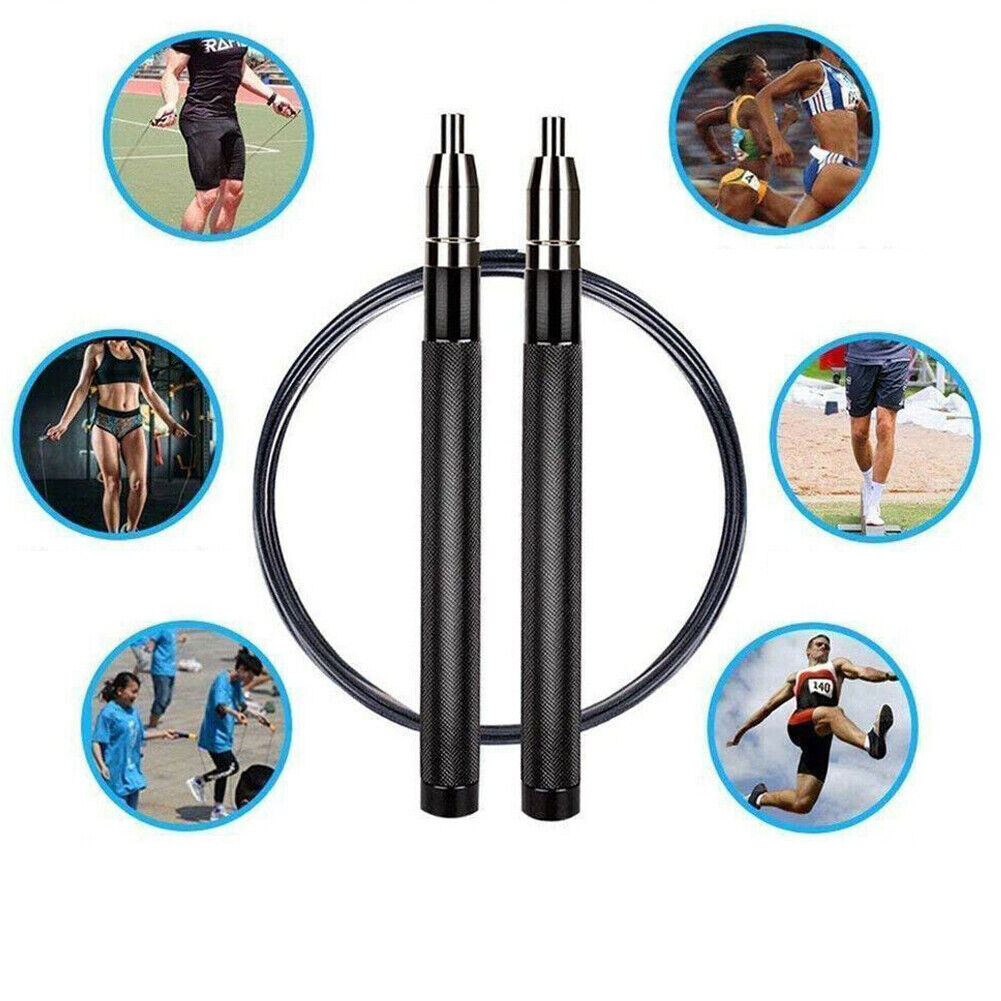US 2-4 Pcs Adjustable Gym Cardio Endurance Training Jumping Rope Workout Handles