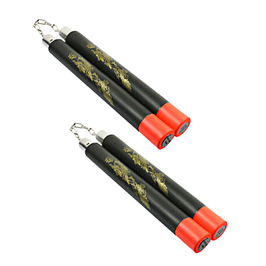 US 1-2 Pack Nunchucks Safe Foam Sponge Training Beginner Practice Dragon Pattern