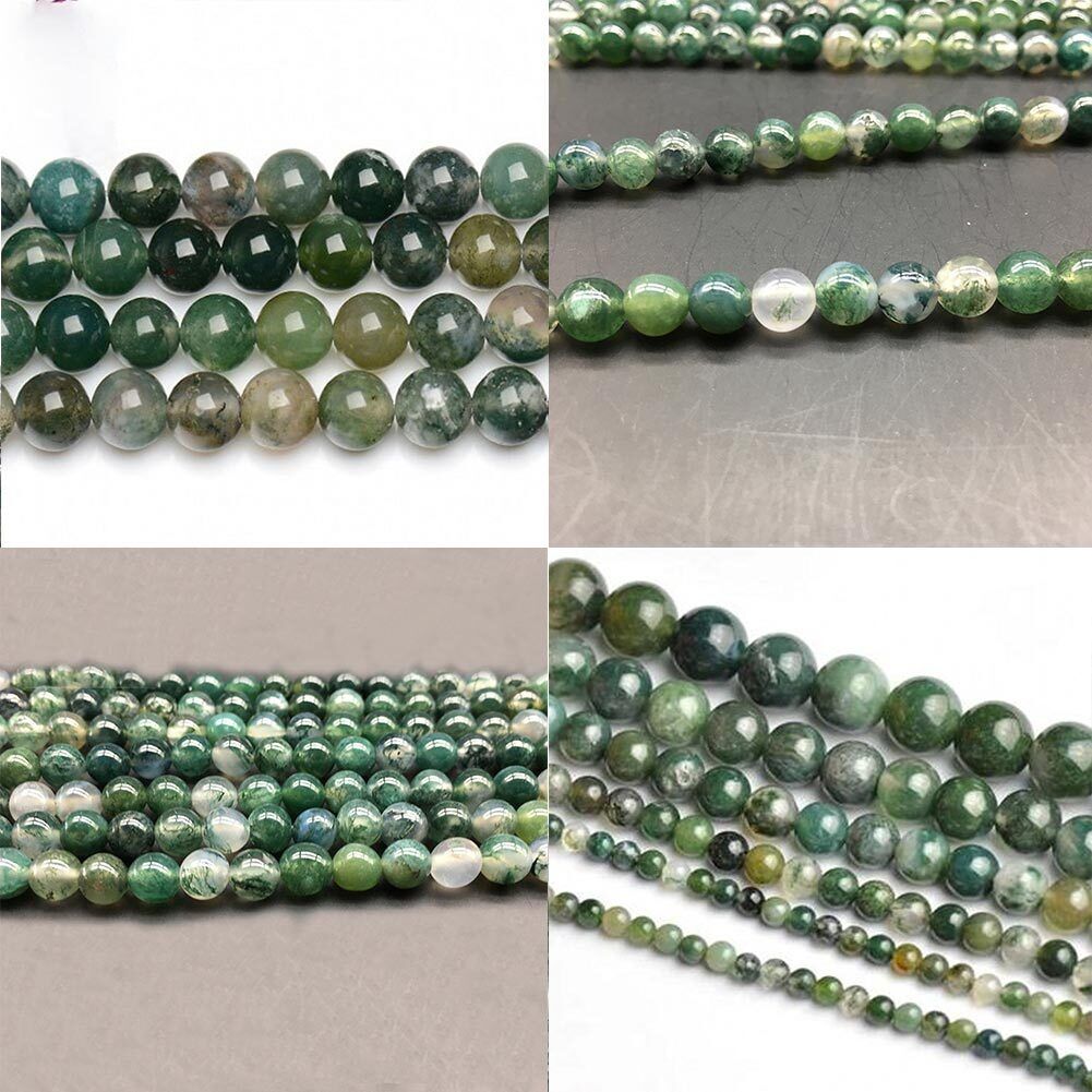 US 6/8/10mm Natural Stone Rhyolite Jasper Beads Round Spacer Beads Jewelry DIY