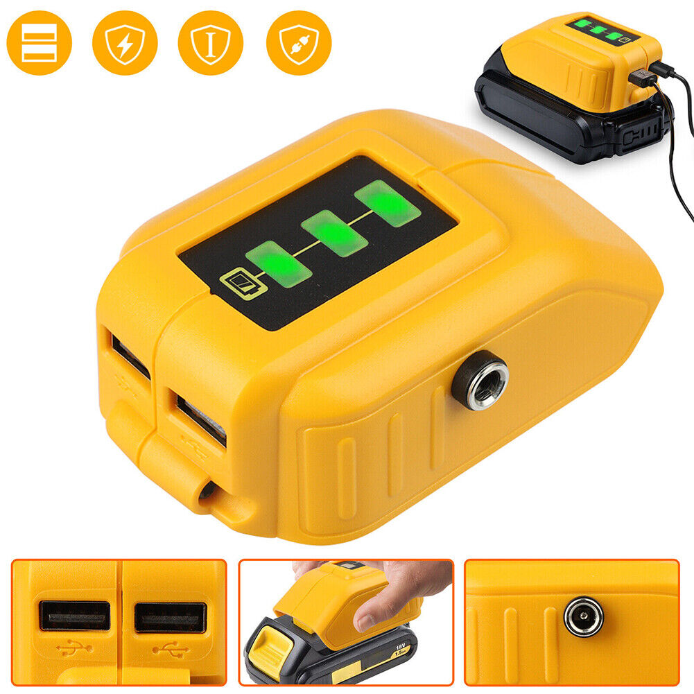 US 2-4 Pack Dual USB Li-ion Battery Charger Adapter for Dewalt 18V 20V MAX XR