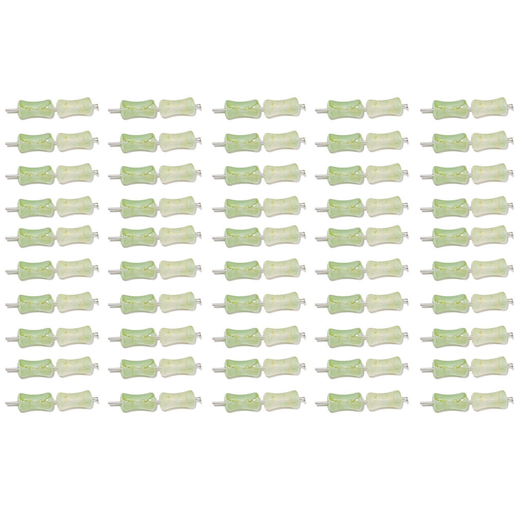 US 100-200 Pack Natural Jadeite Column Stone Beads Tube Bamboo Shape Jade Stone