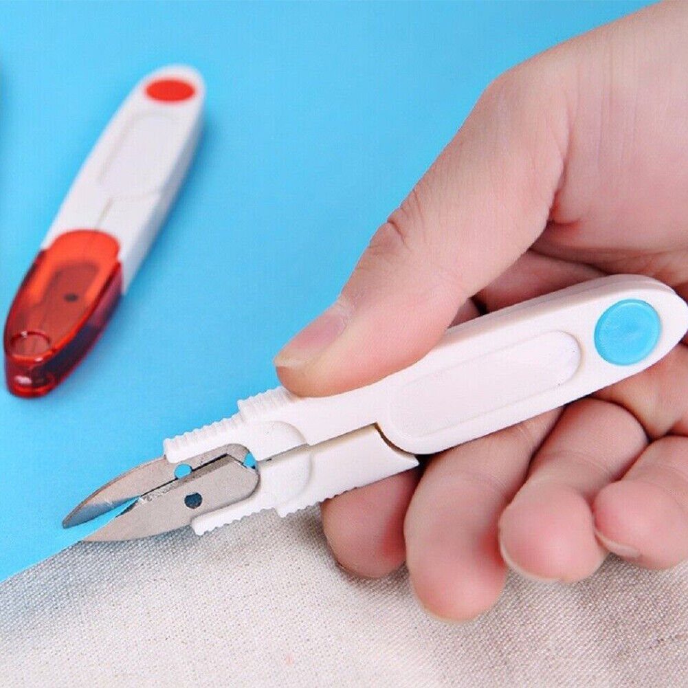 US 4-8 Pack Embroidery Sewing Snips Thread Cutter Cover Scissors Thrum Yarn