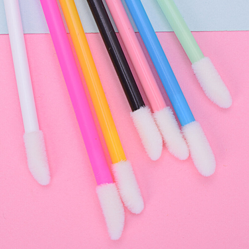 US 100-200 Pack Disposable Lip Brush Gloss Wands Applicator Makeup Cosmetic Tool