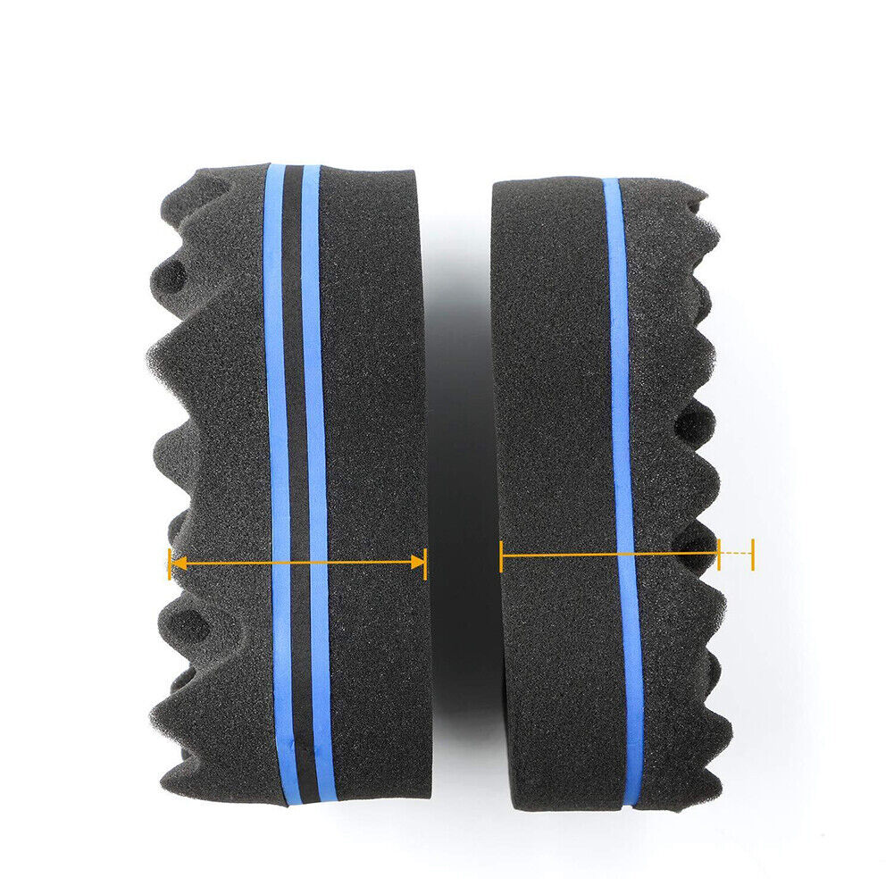 US 2-4 Pcs Double Side Barber Brush Sponge Locking Afro Curl Twist Dreads Coil