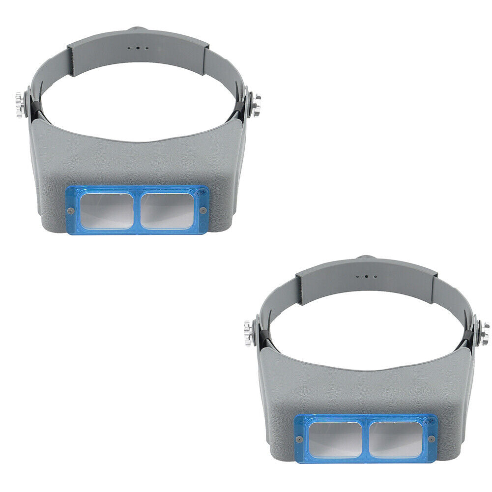 US 1-2 Pack Headband Magnifier Jewelers Magnifying Glasses Optical Headset Visor