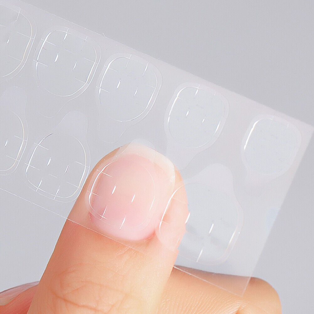 US 10-30 Sheets Waterproof Jelly Double-Sided Tabs False Nail Tips Glue Sticker