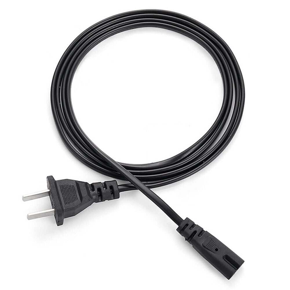 US 5-10 Pc 2 Prong AC Power Cord Cable for PS4 PS3 PS2 Slim XBOX PC Monitor TV