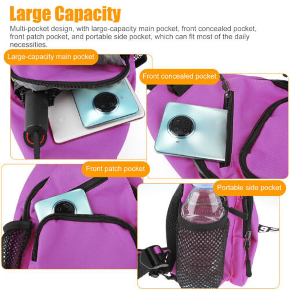 US 1-2 Pack Water-Proof Chest Pack Travel Shoulder Sling Backpack Crossbody Bag