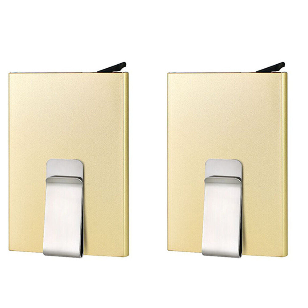 US Mens RFID Blocking Slim Money Clip Carbon Fiber Wallet ID Credit Card Holder