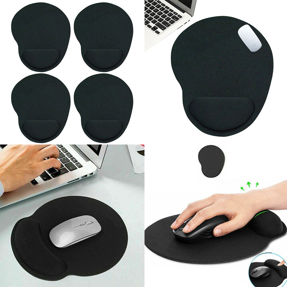 US 2-4 Pack Ergonomic Comfortable Mouse Pad Mat With Wrist Rest Support Non Slip