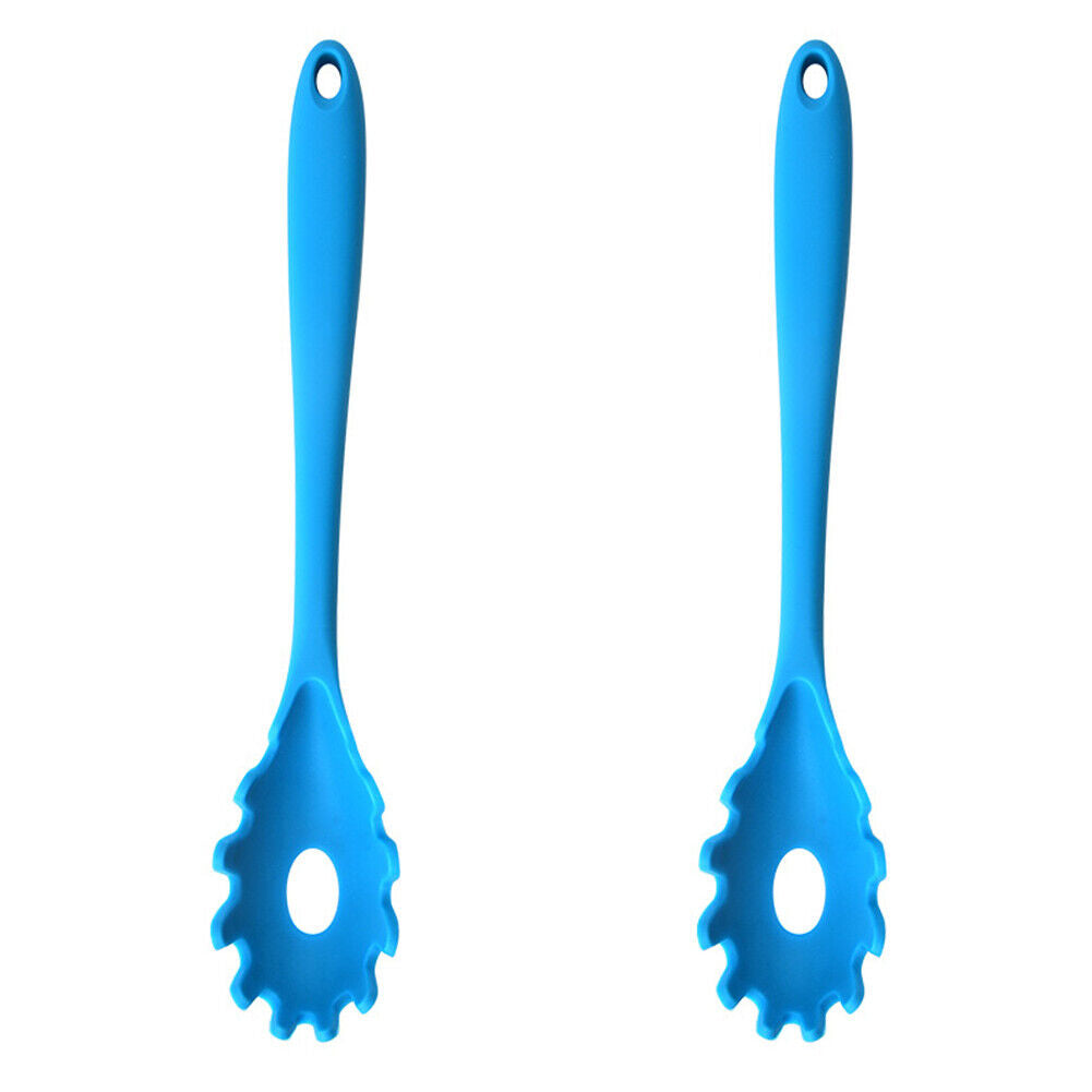 US 1-2 Pack Silicone Pasta Fork Heat Resistant Noodle Spaghetti Server Spoon