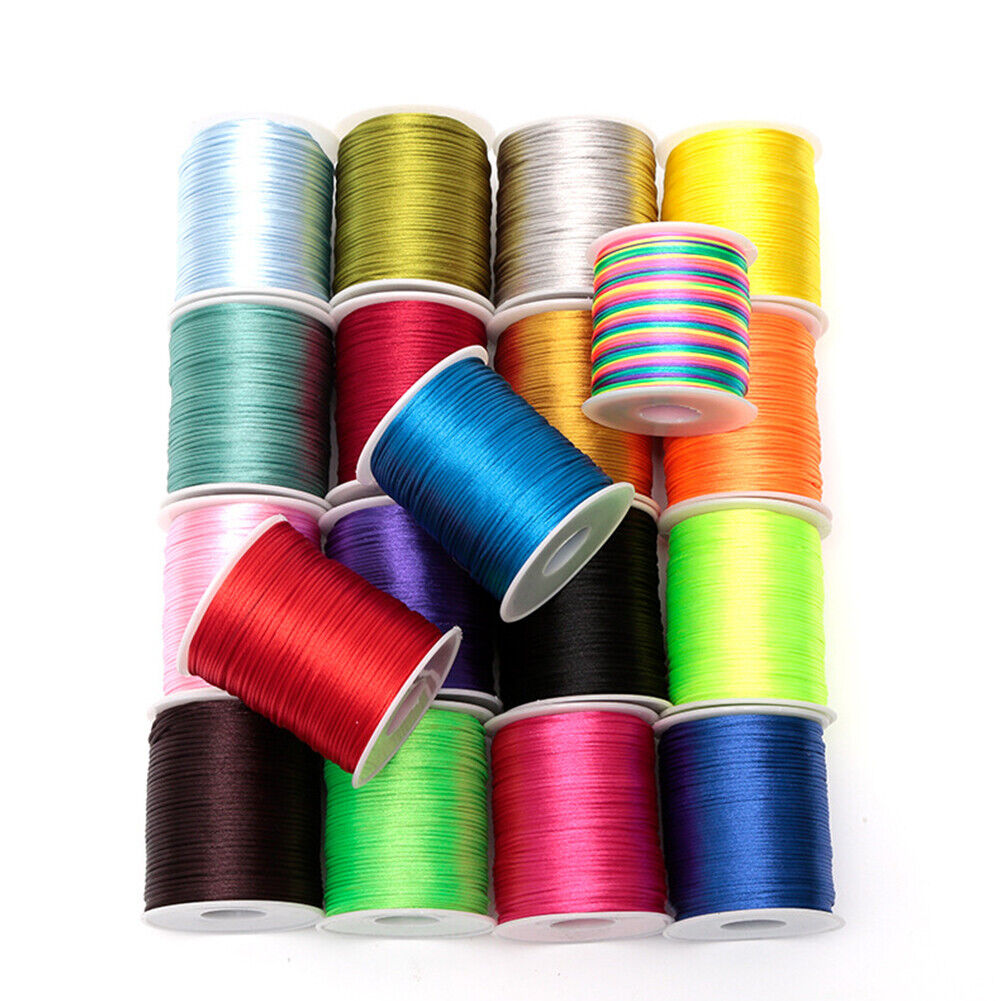 US 1-2 Pc Satin Rattail Cord Nylon Cord Silky Trim Beading String Sewing Project
