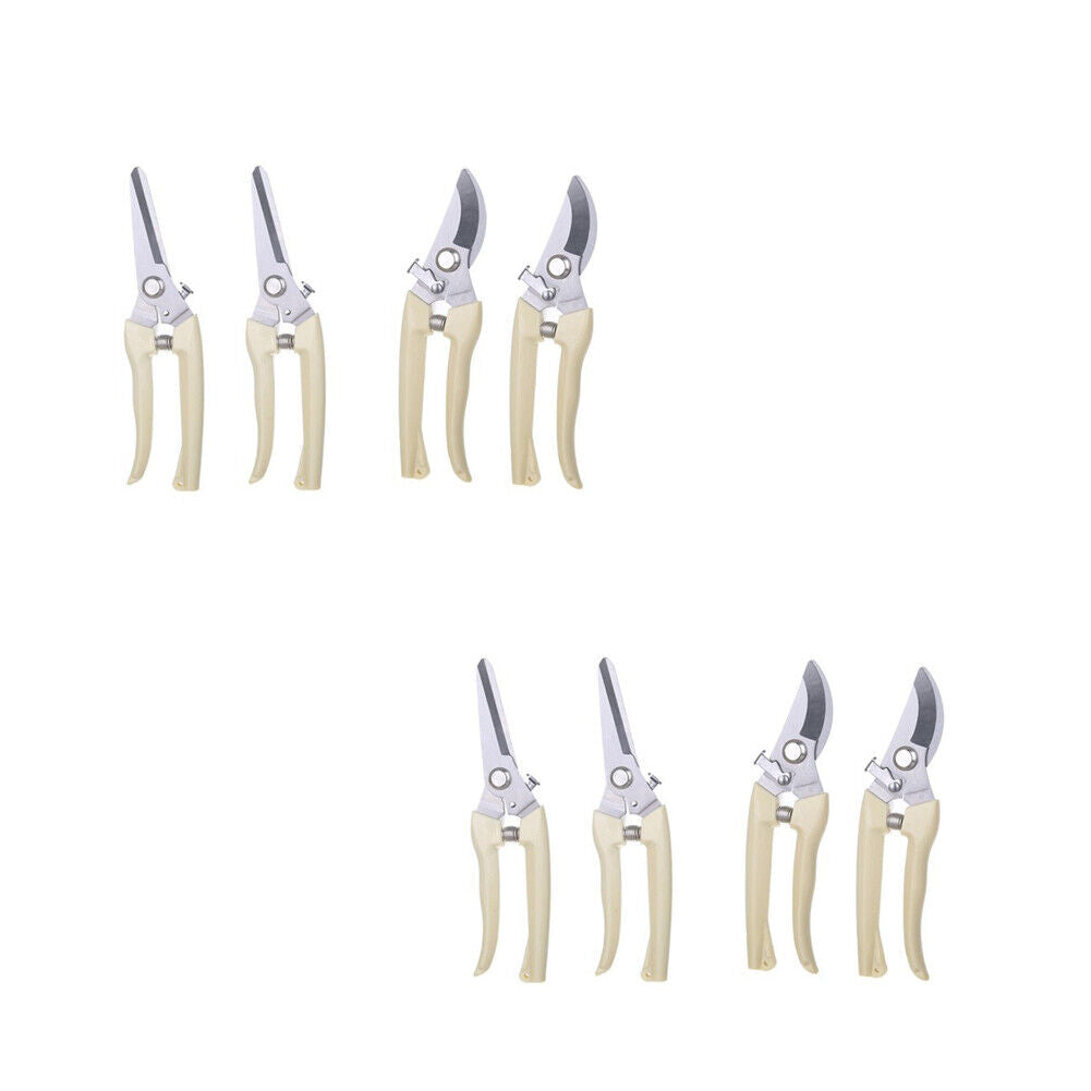 US 1-2 Set of 2 Pcs Garden Pruning Shears Bypass Pruner Straight Blade Scissors