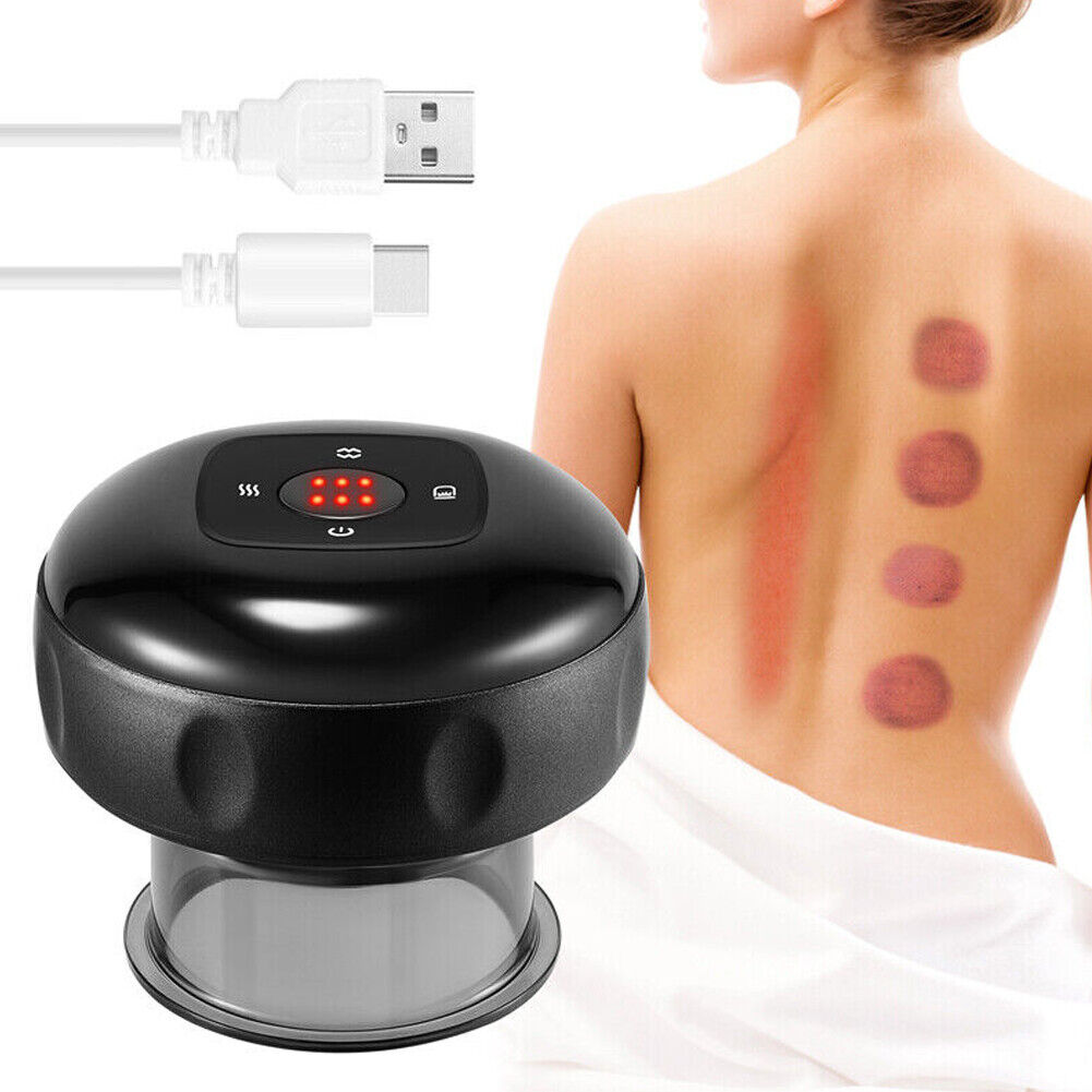 US 1-2 Pc Smart Electric Cupping Massage Suction Vacuum Scraping Therapy Machine