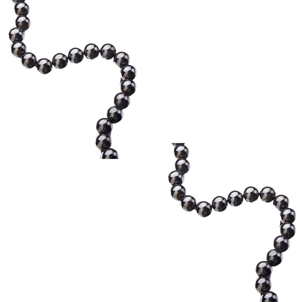 US 4/6/8/10MM Gunmetal Hematite Beads Round Natural Gemstone Metaphysical