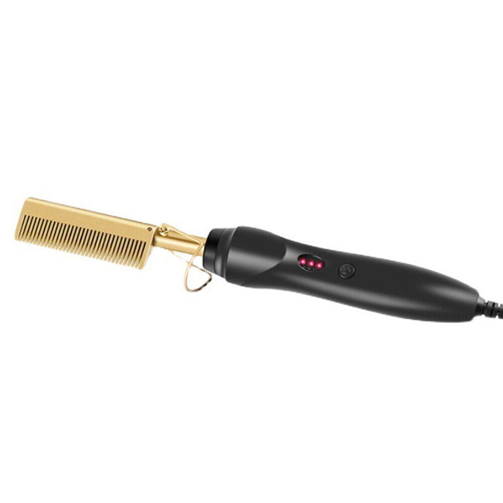 US 1-2 Pack Hair Straightener Electric Heating Portable Travel Anti-Scald Beard