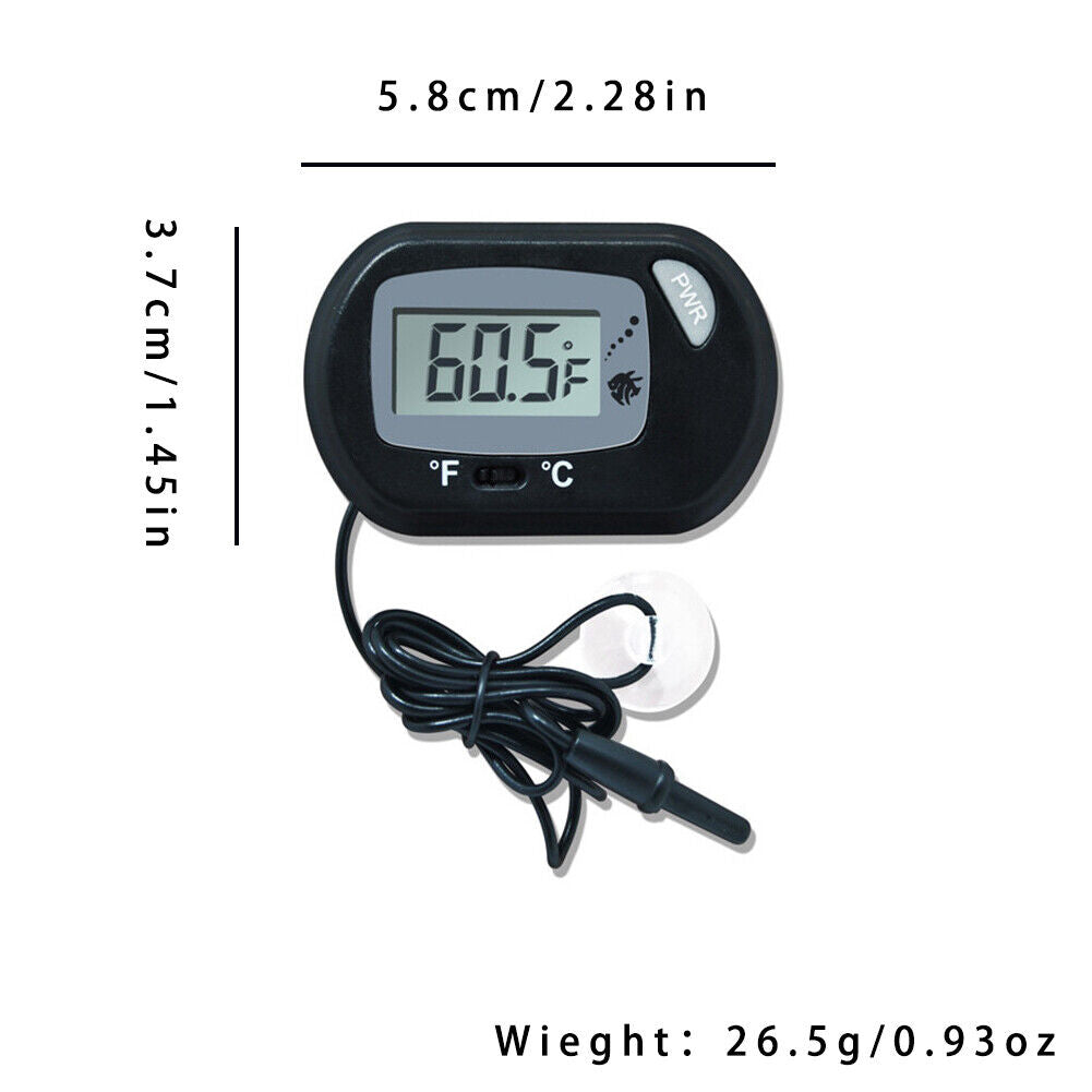 US 3-6 Pc LCD Aquarium Thermometer Digital Fish Tank Temperature Suction Cup