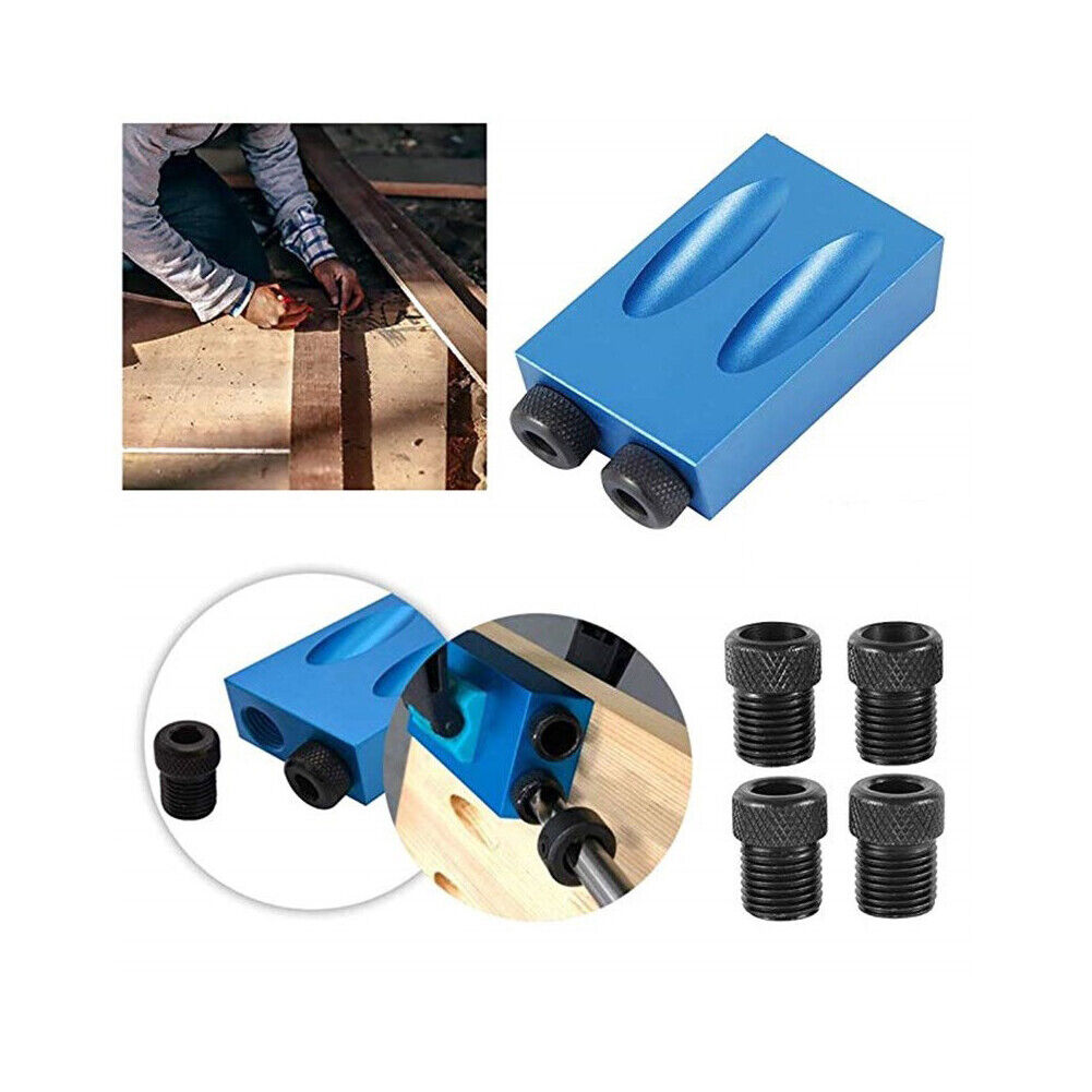 US 1-2 Set of 14 Pc Hole Jig Dowel Woodwork Guides Joint Angle Carpentry Locator