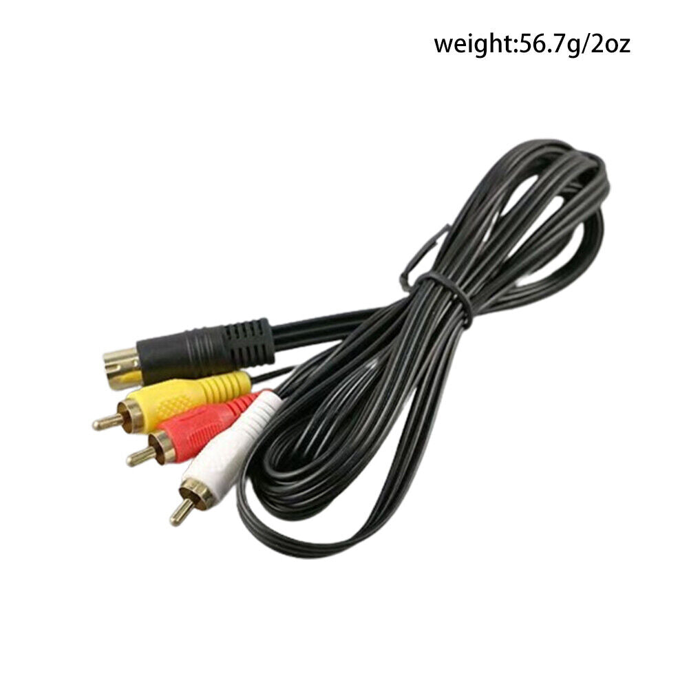 US 2-4 Pack 6FT Audio Video AV Composite Cable Cord for Sega Saturn RCA A/V