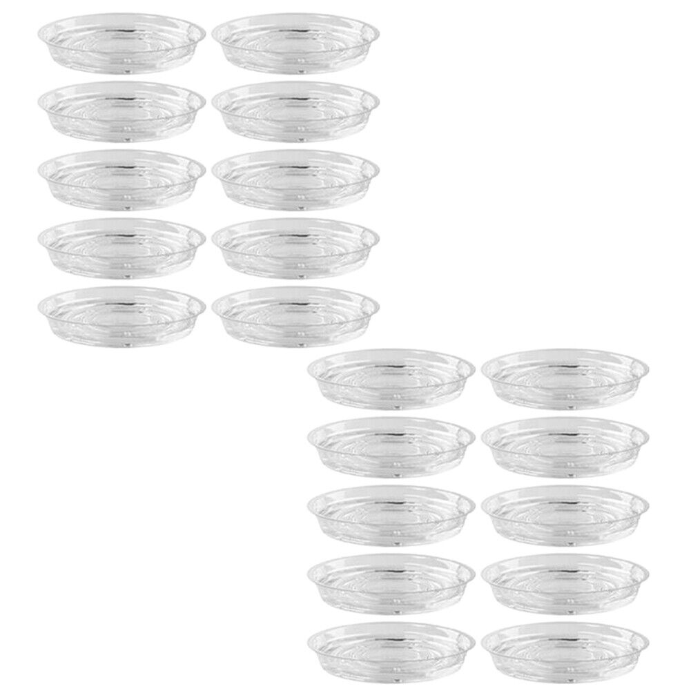 US 20-40 Pack 12"Plant Pot Plant Saucer Clear Plastic Drip Trays Plate Dish Bulk