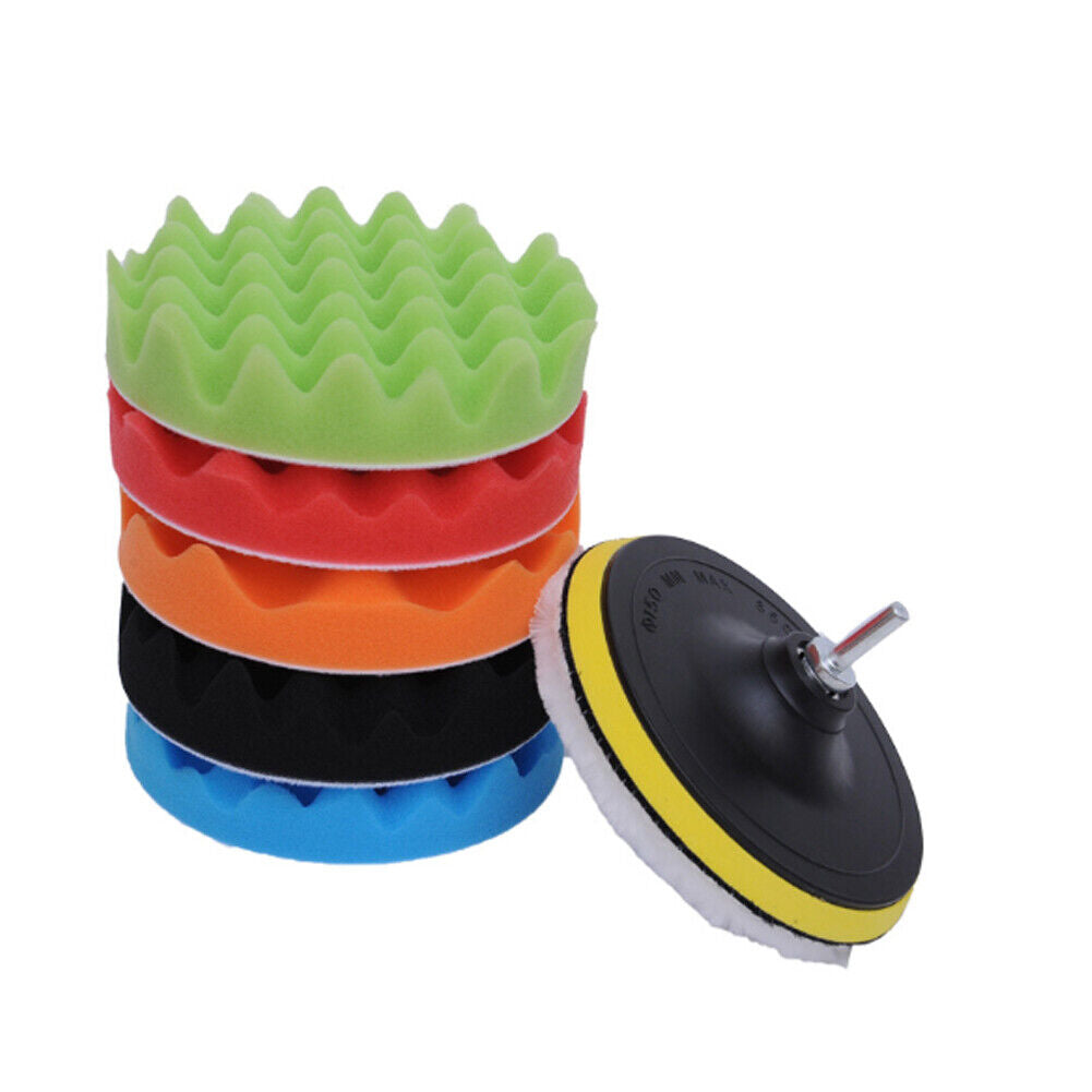 US 2-4 Pack 3 inch Car Polishing Buffing Pads for Drill Sponge Kit Set Waxing