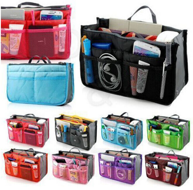 2 Pack Travel Insert Handbag Purse Large Liner Organizer Tidy Bags