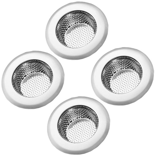 US 4-8 Pc Kitchen Sink Strainer Stainless Steel Drain Strainer Basket Waste Plug