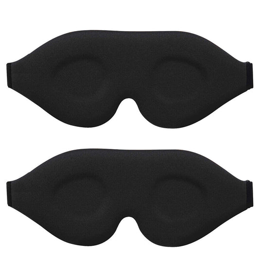 US 2-4 Pc Sleep Eye Mask for Men Women, 3D Contoured Cup Sleeping Mask & Blindfo