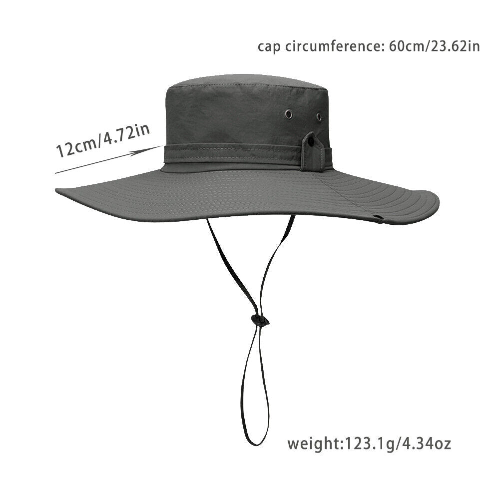 US 1-2 Pc Military Sun Block Outdoor Safari Cap Boonie Fishing Hiking Bucket Hat