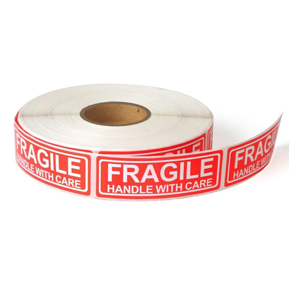 US 2000-4000 Pcs 1 x 3 FRAGILE HANDLE WITH CARE Stickers Labels Easy Peel Apply