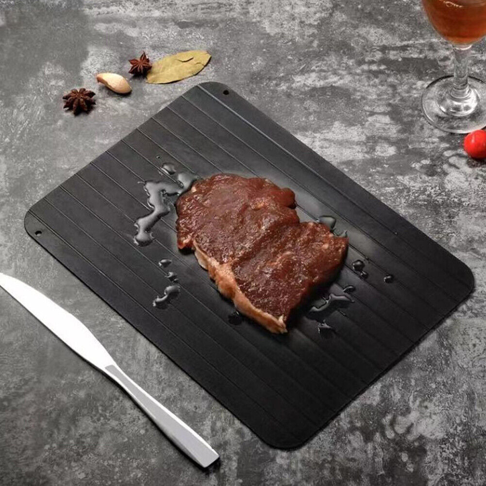 US 1-2 Pc Fast Defrosting Tray Rapid Thawing Board Safe Defrost Meat Frozen Food