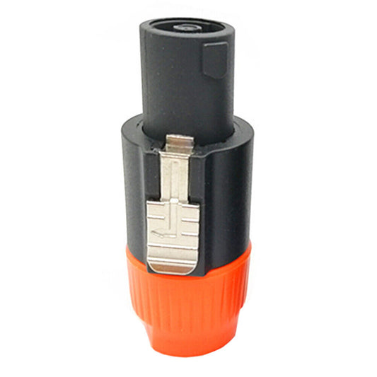 US1-2Pc Cable Adapter Connector Speakon Male Plug 4Pole Audio Speaker(-1+1，-2+2)