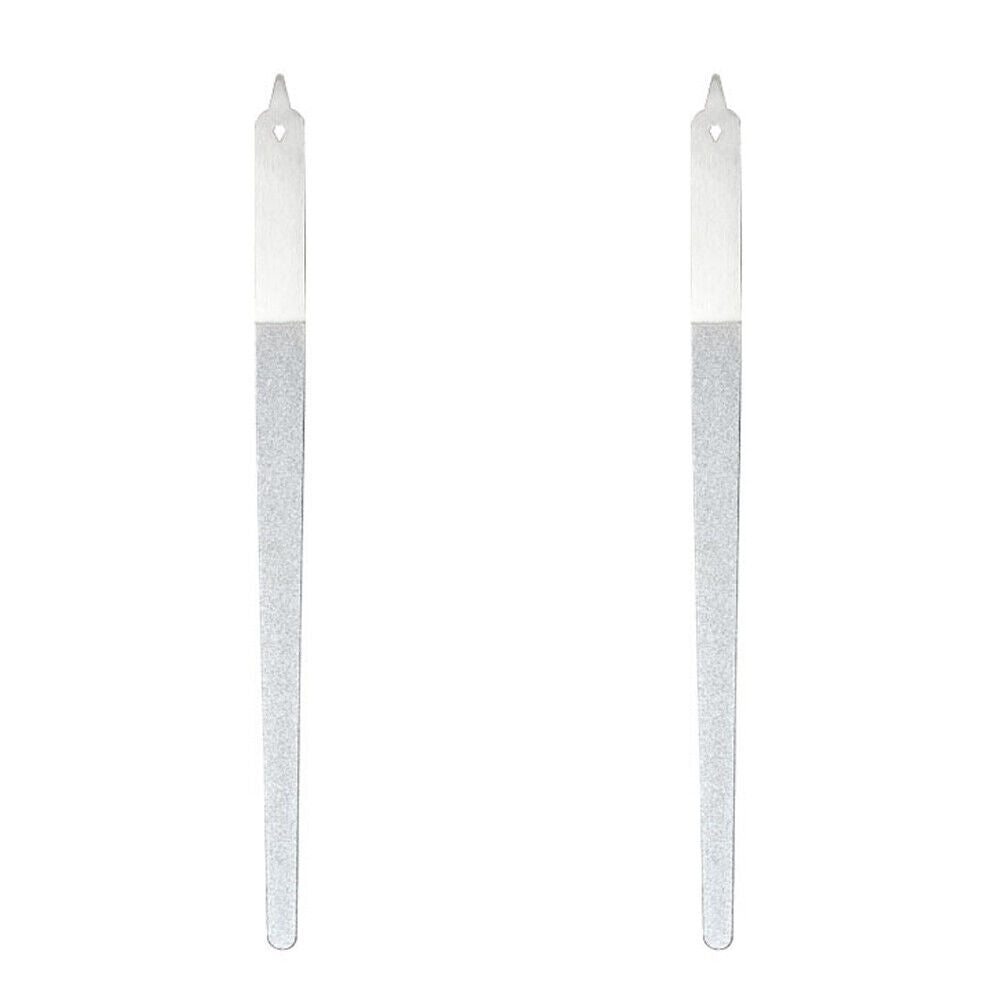 US 2-4Pc Diamond Dust Nail File - Stainless Steel Nail Dresser - 9 Inch
