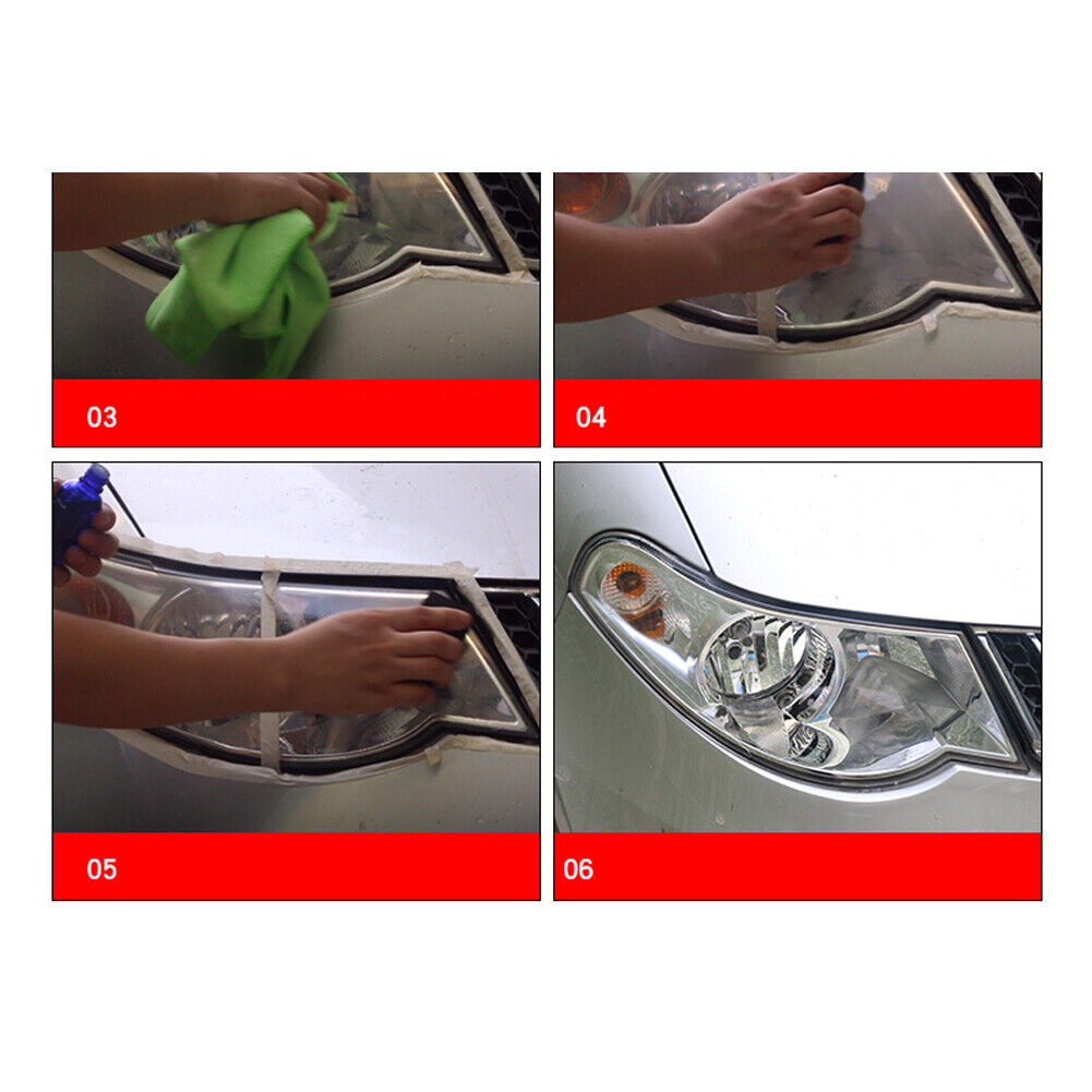 US 2-4 Pack Pro Car Headlight Lens Restoration Repair Kit Polish Cleaning Tool