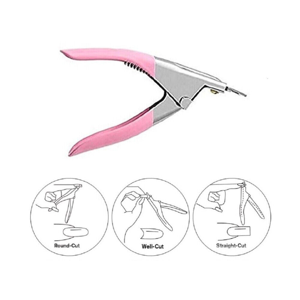 US 1-2 Pcs Nail Tip Clipper Acrylic Art Manicure Cutter U-shape Scissor U Edge