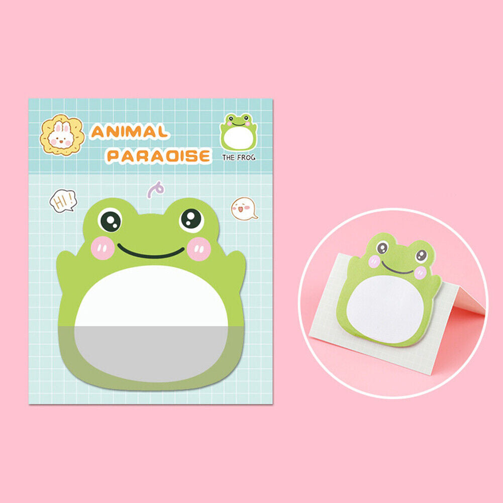 US 16-32 Pcs (320-640 pages Total) Sticky Notes Cute Animal-Shaped Bookmark Pads