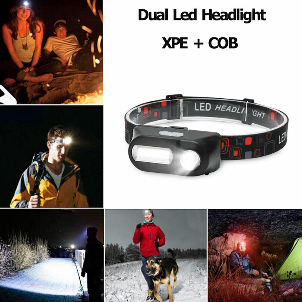 US 2-4 Pcs Headlamp Headlight Rechargeable Head Lamp Torch Flashlight Waterproof