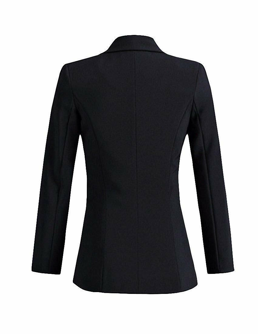 MFrannie Women Notch Lapel One Button Lined Slim Fit Blazer Jacket