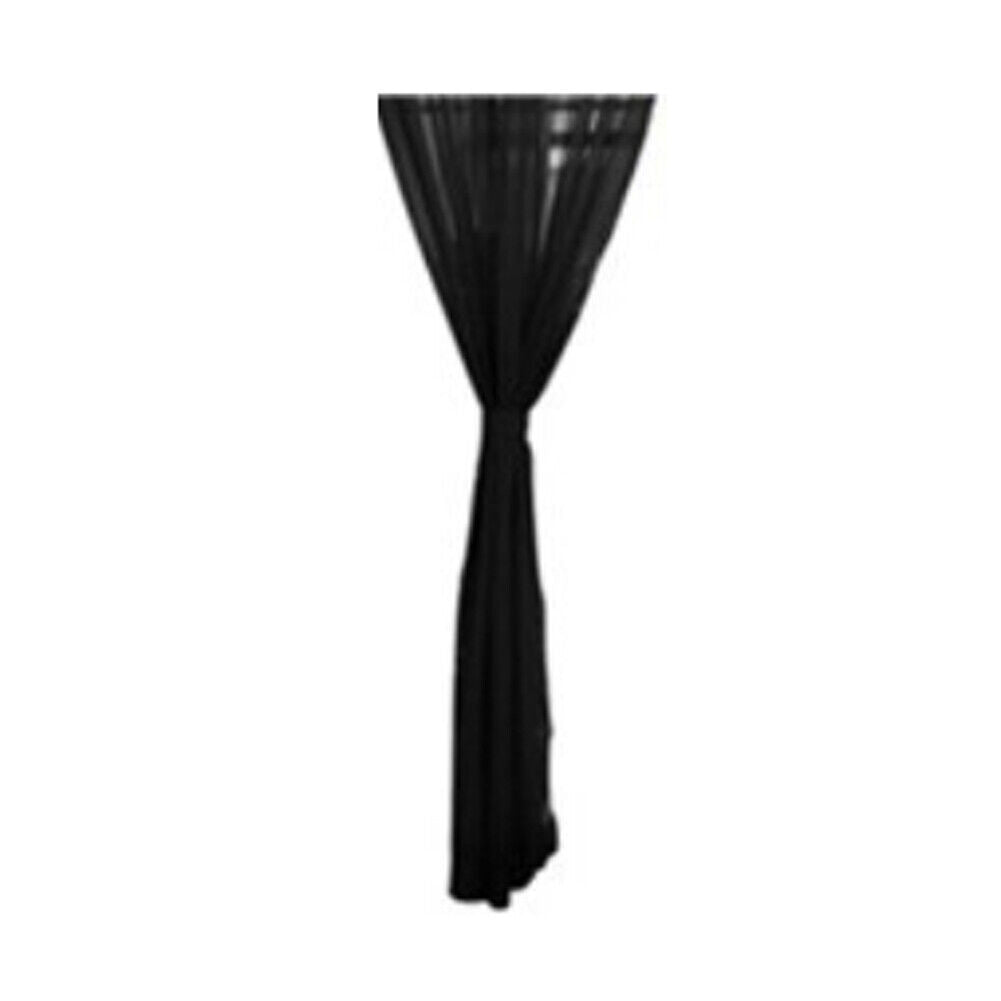 US 4Pc Panels Sheer Window Curtains Drapes Set 84" Long Rod Pocket Solid
