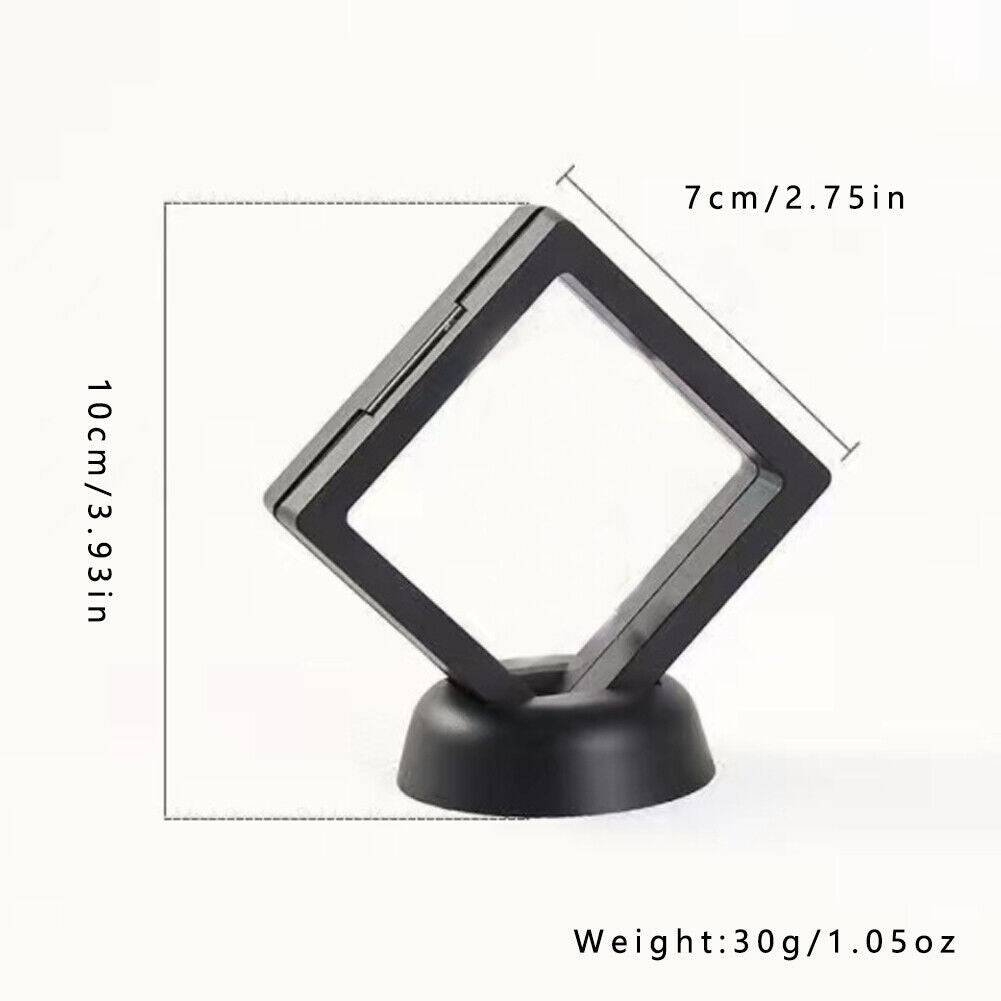 US 20-40 Pcs Coin Display Box 3D Floating Frame Display Holder Jewelry Challenge